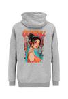 OLDSKULL Retro Pixel Lady Logo Graphic Hoodie Herren - Heather Grey