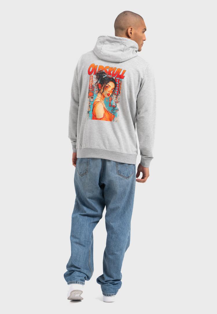 OLDSKULL OLDSKULL Retro Pixel Lady Logo Graphic Hoodie Herren - Heather Grey - 0 | SportScheck