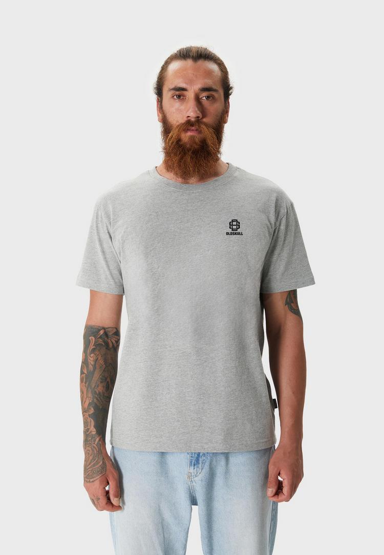 OLDSKULL OLDSKULL Basic Oldskull 25 Logo T-Shirt Herren - Heather Grey - 5 | SportScheck