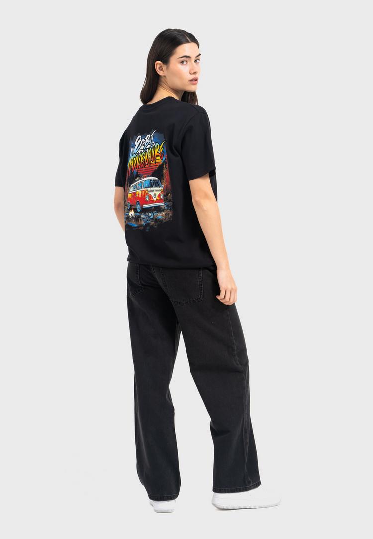 OLDSKULL OLDSKULL Retro Roadtrip Logo Graphic Printshirt - Black - 1 | SportScheck