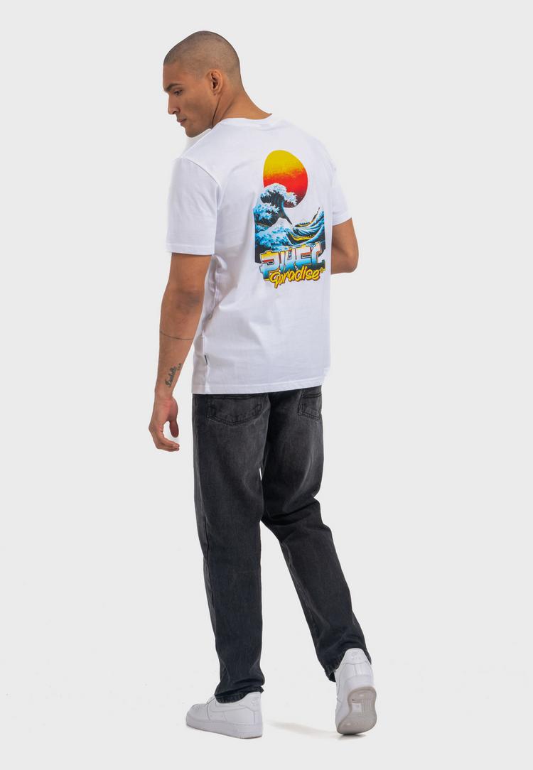 OLDSKULL OLDSKULL Retro Pixel Wave Logo Graphic Printshirt Herren - White - 0 | SportScheck