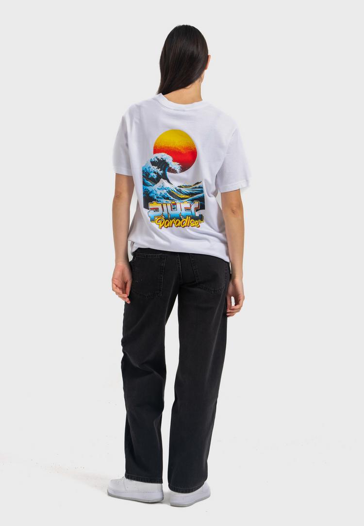 OLDSKULL OLDSKULL Retro Pixel Wave Logo Graphic Printshirt Herren - White - 1 | SportScheck