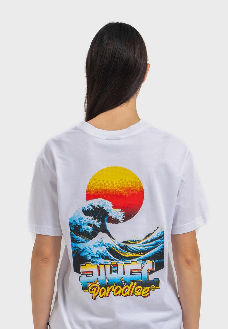 OLDSKULL OLDSKULL Retro Pixel Wave Logo Graphic Printshirt Herren - White - 1 | SportScheck
