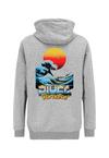 OLDSKULL Retro Pixel Wave Logo Graphic Hoodie - Heather Grey
