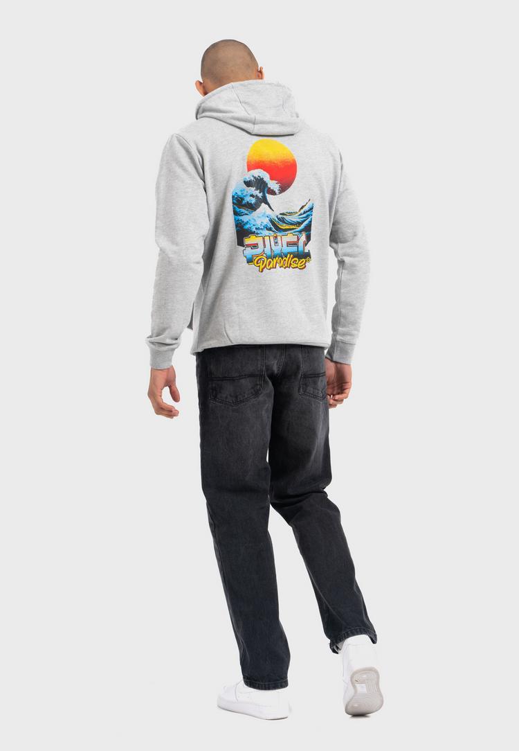 OLDSKULL OLDSKULL Retro Pixel Wave Logo Graphic Hoodie - Heather Grey - 0 | SportScheck