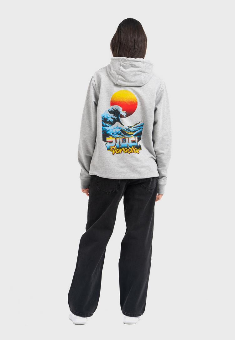 OLDSKULL OLDSKULL Retro Pixel Wave Logo Graphic Hoodie - Heather Grey - 1 | SportScheck