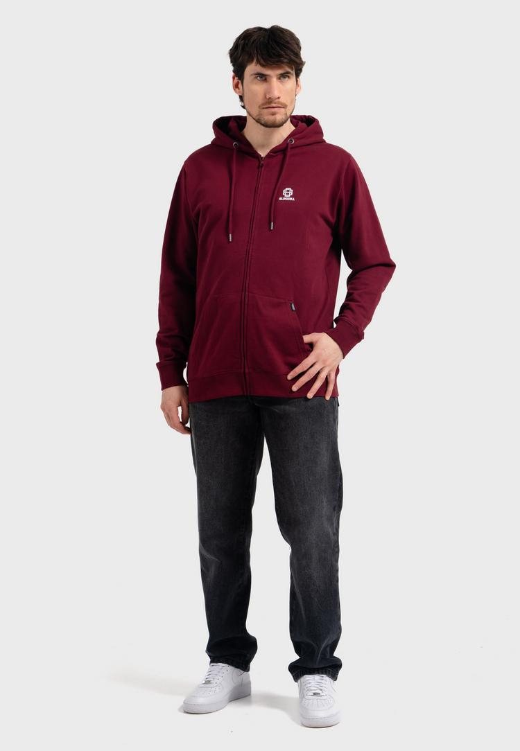 OLDSKULL OLDSKULL Basic Oldskull 25 Logo Sweatjacke - Burgundy - 1 | SportScheck