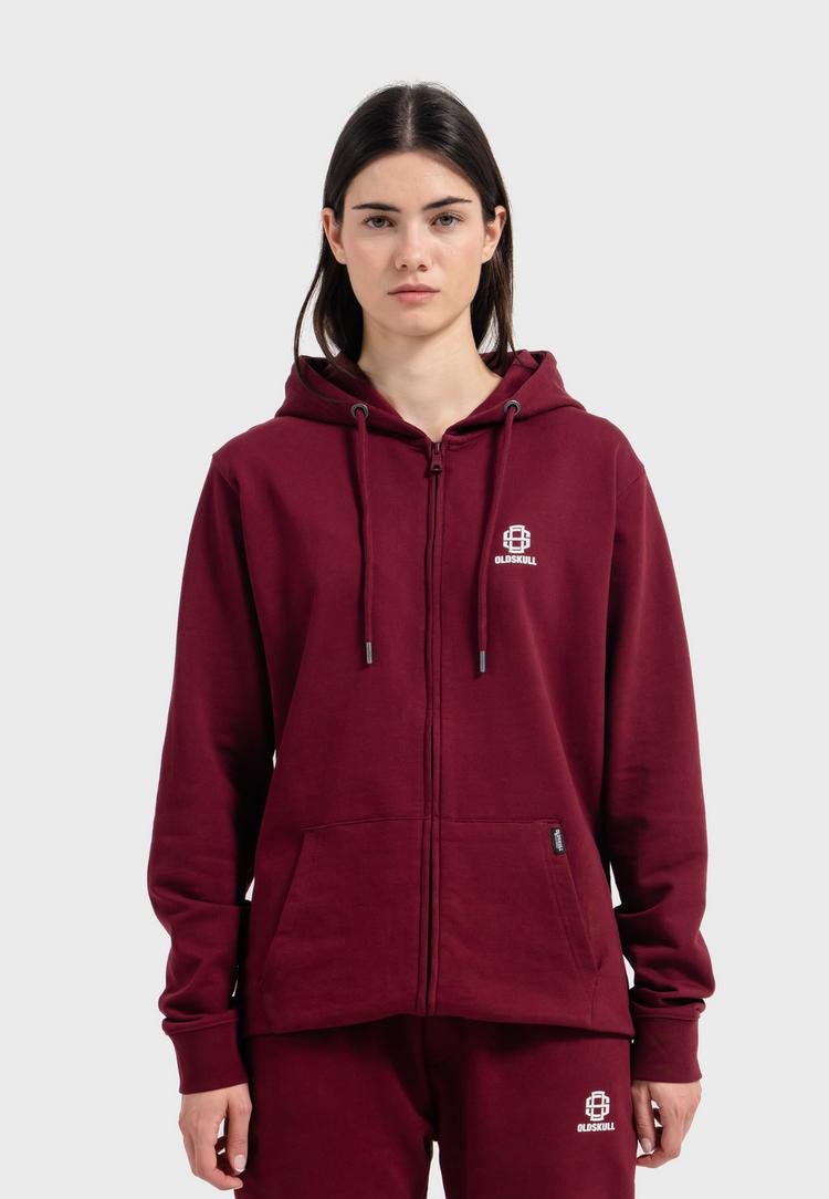 OLDSKULL OLDSKULL Basic Oldskull 25 Logo Sweatjacke - Burgundy - 2 | SportScheck