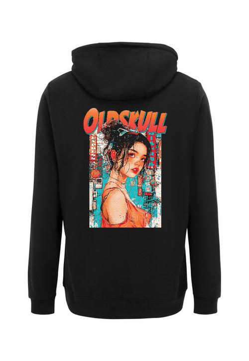 OLDSKULL Retro Pixel Lady Logo Graphic Hoodie Herren