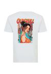 OLDSKULL Retro Pixel Lady Logo Printshirt - White
