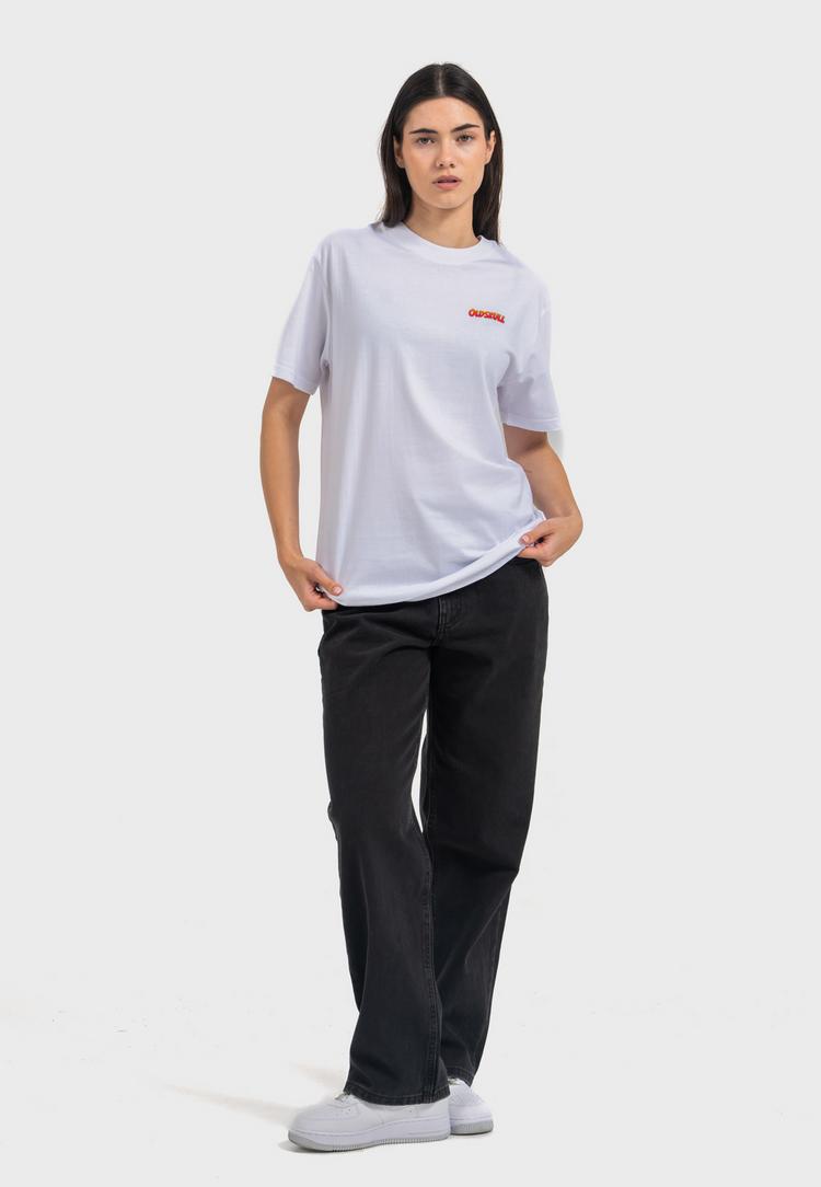 OLDSKULL OLDSKULL Retro Pixel Lady Logo Printshirt - White - 5 | SportScheck
