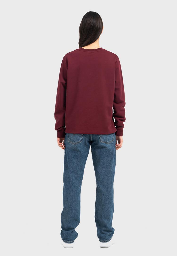 OLDSKULL OLDSKULL Retro Pixel Wave Logo Graphic Sweatshirt - Burgundy - 5 | SportScheck