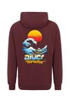 OLDSKULL Retro Pixel Wave Logo Graphic Hoodie - Burgundy