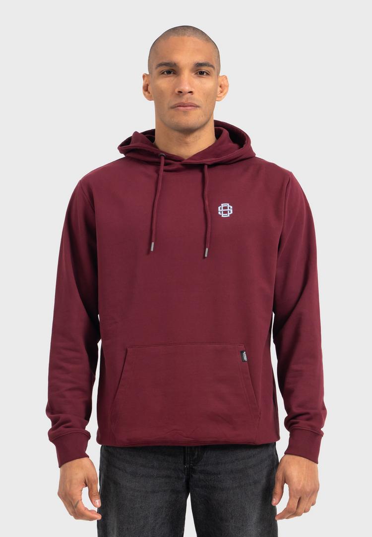OLDSKULL OLDSKULL Retro Pixel Wave Logo Graphic Hoodie - Burgundy - 2 | SportScheck