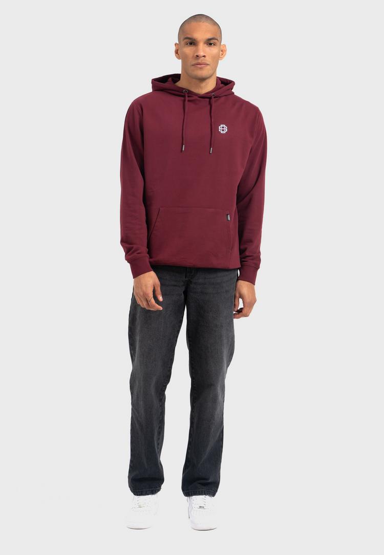OLDSKULL OLDSKULL Retro Pixel Wave Logo Graphic Hoodie - Burgundy - 3 | SportScheck