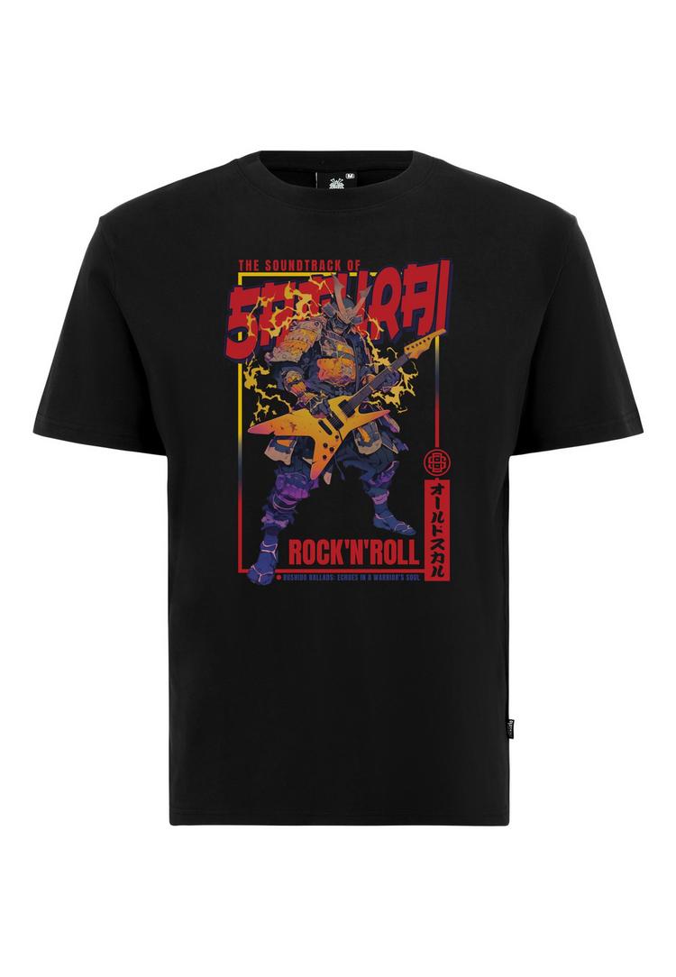 OLDSKULL OLDSKULL Asian Rock&rsquo;n&rsquo;Roll Samurai Printshirt Herren - Black - 0 | SportScheck