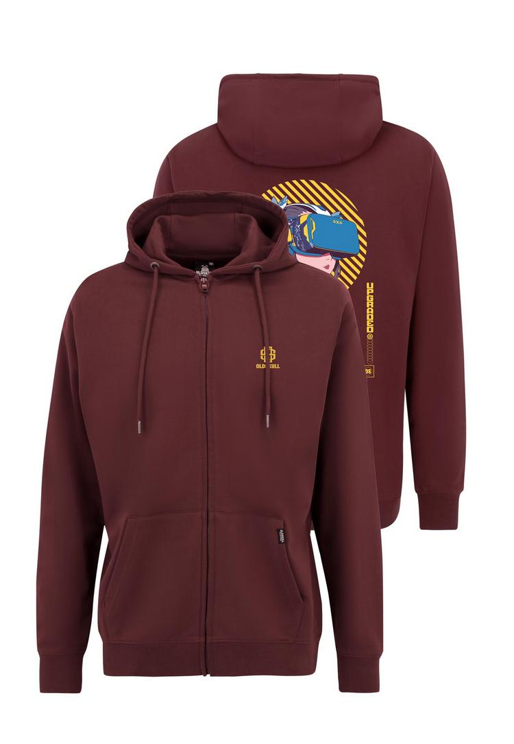 OLDSKULL OLDSKULL Asian Virtual Logo Graphic Sweatjacke Herren - Burgundy - 0 | SportScheck