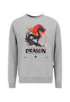 OLDSKULL Asian Dragon Spirit Graphic Sweatshirt Herren - Heather Grey
