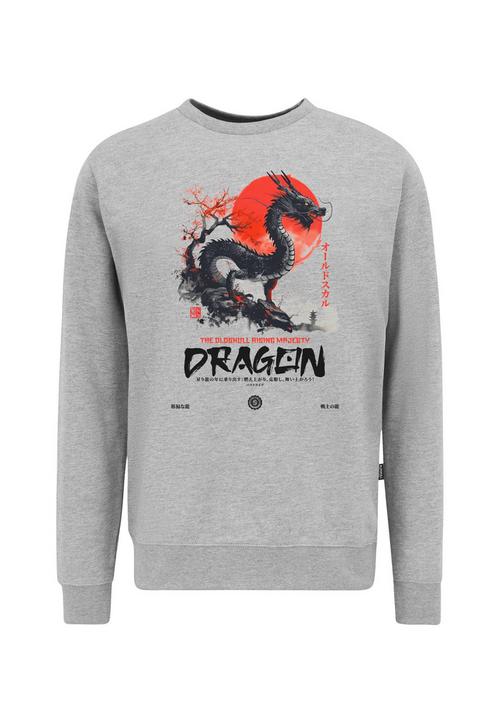 OLDSKULL Asian Dragon Spirit Graphic Sweatshirt Herren