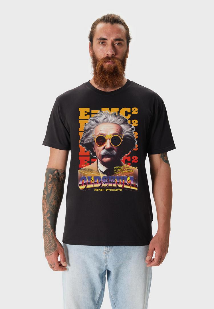 OLDSKULL OLDSKULL Wrldvibe Einstein Graphic Printshirt Herren - Black - 0 | SportScheck