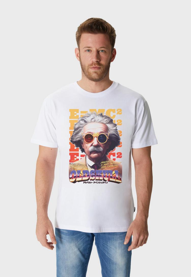 OLDSKULL OLDSKULL Wrldvibe Einstein Graphic Printshirt Herren - White - 1 | SportScheck