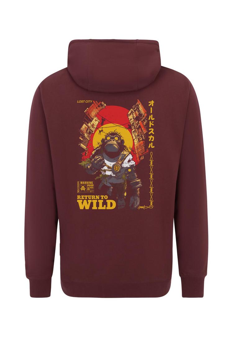 OLDSKULL OLDSKULL Wrldvibe Return to Wild Graphic Sweatjacke Herren - Burgundy - 0 | SportScheck