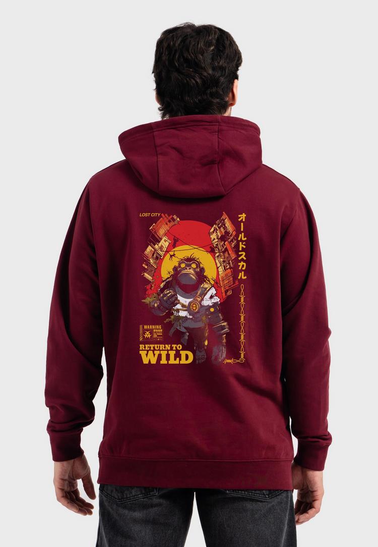 OLDSKULL OLDSKULL Wrldvibe Return to Wild Graphic Sweatjacke Herren - Burgundy - 1 | SportScheck