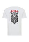 OLDSKULL Asian Panda Samurai Warrior Graphic Printshirt Herren - White