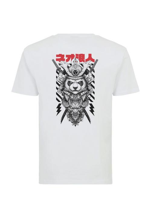OLDSKULL Asian Panda Samurai Warrior Graphic Printshirt Herren