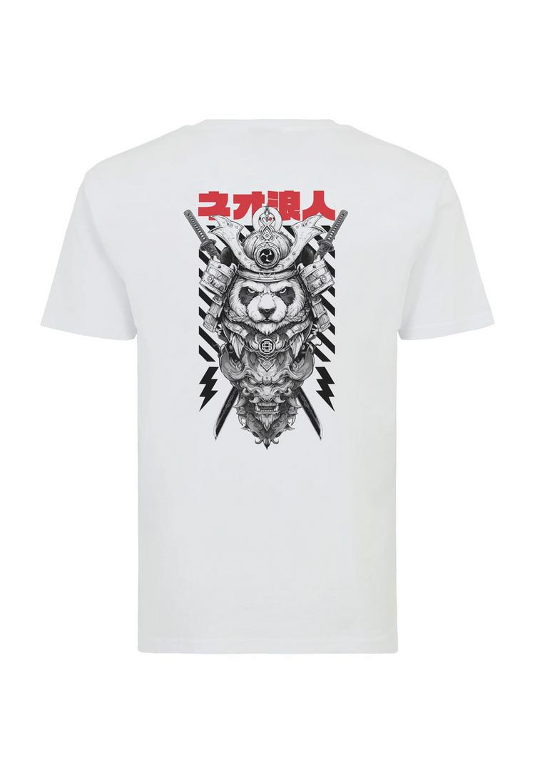OLDSKULL OLDSKULL Asian Panda Samurai Warrior Graphic Printshirt Herren - White - 0 | SportScheck