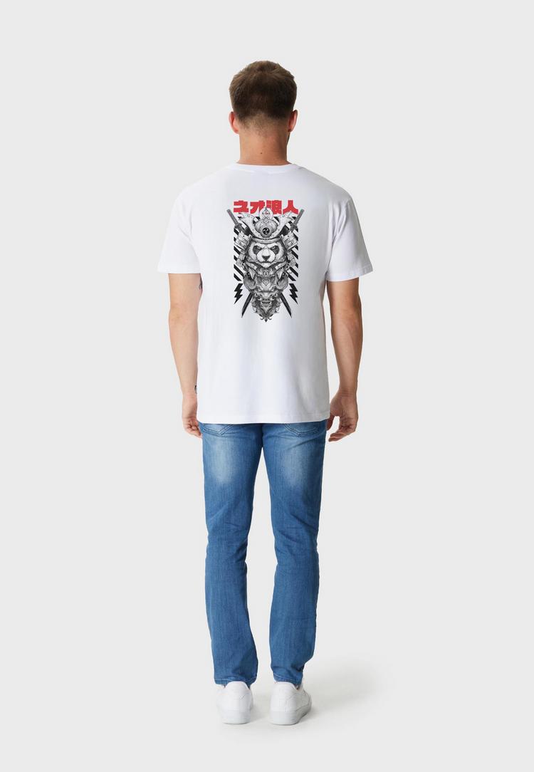 OLDSKULL OLDSKULL Asian Panda Samurai Warrior Graphic Printshirt Herren - White - 1 | SportScheck