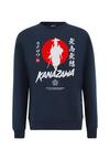 OLDSKULL Asian Silent Blade Kanazawa Graphic Sweatshirt Herren - Navy Blue