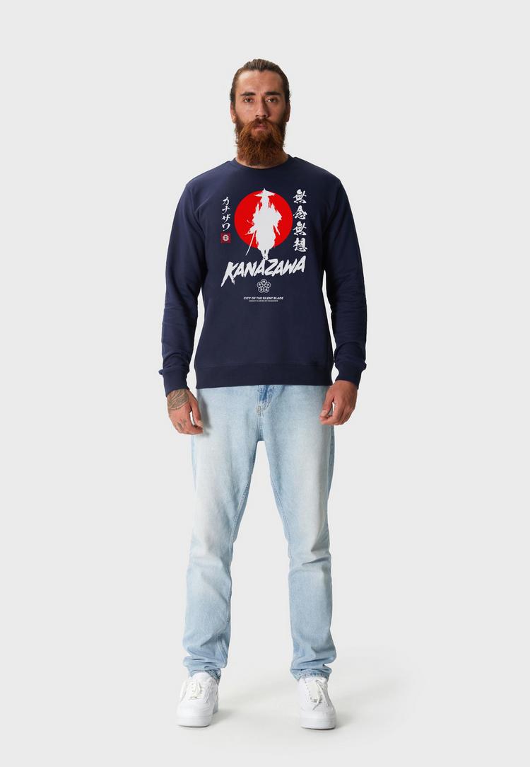 OLDSKULL OLDSKULL Asian Silent Blade Kanazawa Graphic Sweatshirt Herren - Navy Blue - 0 | SportScheck