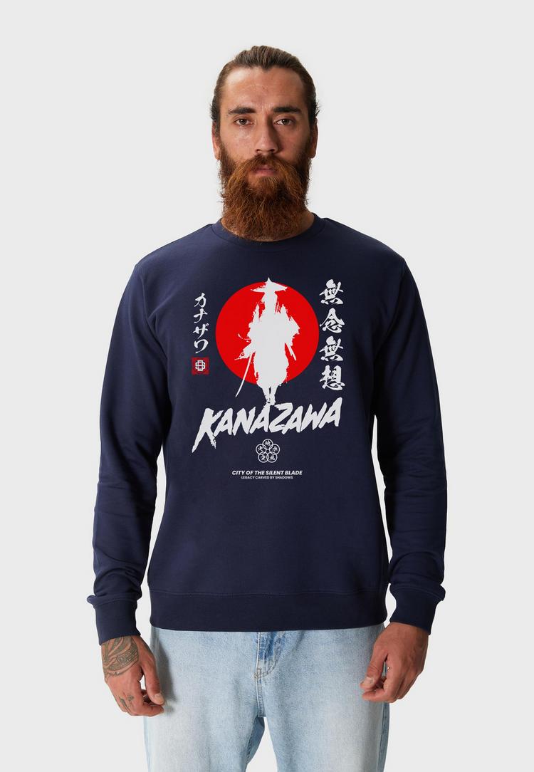 OLDSKULL OLDSKULL Asian Silent Blade Kanazawa Graphic Sweatshirt Herren - Navy Blue - 1 | SportScheck