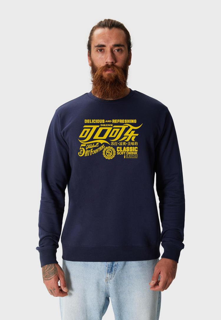 OLDSKULL OLDSKULL RETRO REFRESHING TYPOGRAPHY GRAPHIC Sweatshirt Herren - Navy Blue - 1 | SportScheck