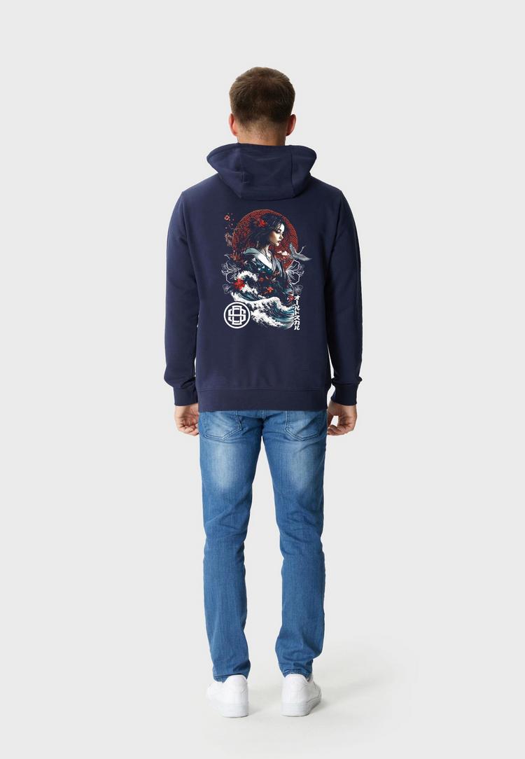 OLDSKULL OLDSKULL Asian Blossom Queen Logo Graphic Sweatjacke Herren - Navy Blue - 0 | SportScheck