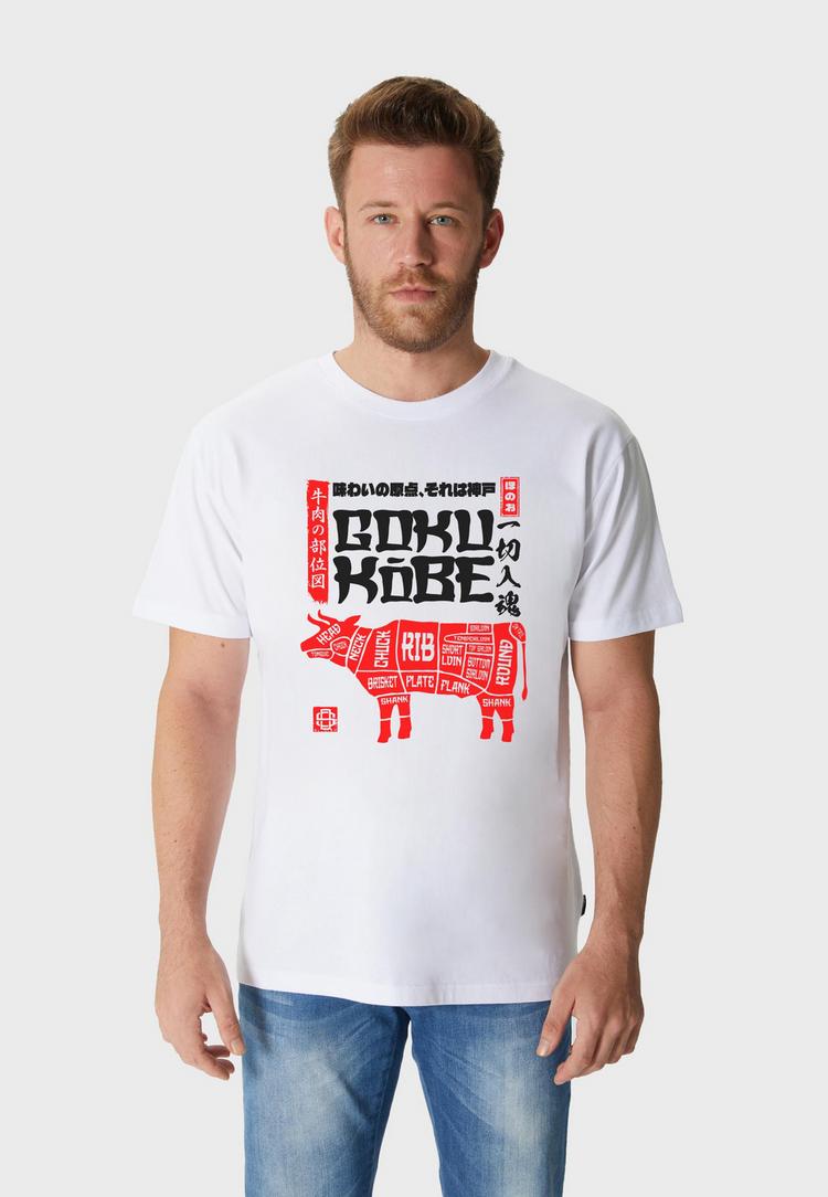 OLDSKULL OLDSKULL Asian Kobe Beef Printshirt Herren - White - 0 | SportScheck