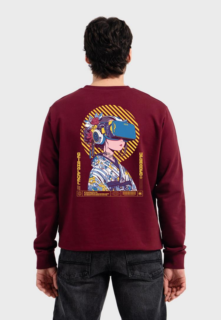 OLDSKULL OLDSKULL Asian Virtual Logo Graphic Sweatshirt Herren - Burgundy - 0 | SportScheck