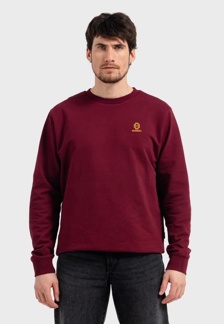 OLDSKULL OLDSKULL Asian Virtual Logo Graphic Sweatshirt Herren - Burgundy - 3 | SportScheck