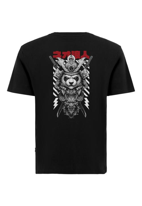 OLDSKULL Asian Panda Samurai Warrior Graphic Printshirt Herren