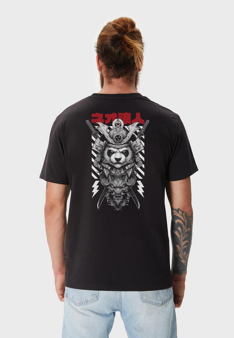 OLDSKULL OLDSKULL Asian Panda Samurai Warrior Graphic Printshirt Herren - Black - 0 | SportScheck