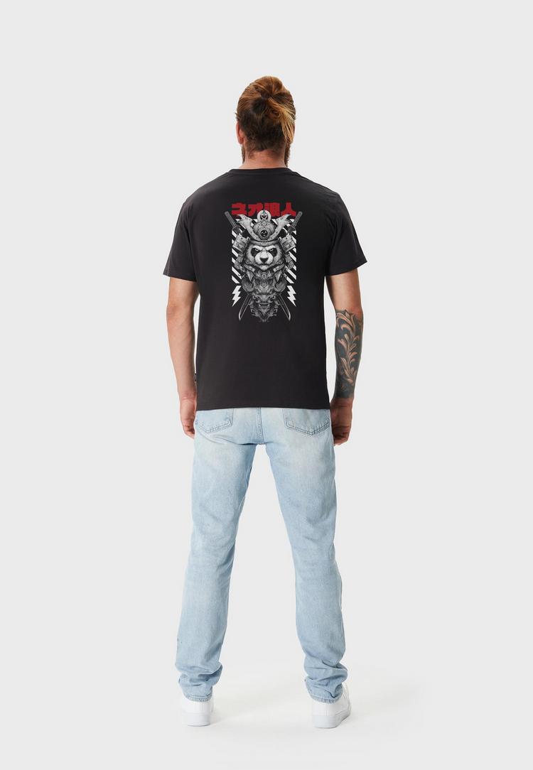 OLDSKULL OLDSKULL Asian Panda Samurai Warrior Graphic Printshirt Herren - Black - 1 | SportScheck