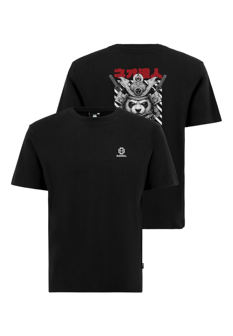 OLDSKULL OLDSKULL Asian Panda Samurai Warrior Graphic Printshirt Herren - Black - 0 | SportScheck