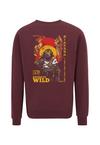 OLDSKULL Wrldvibe Return to Wild Graphic Sweatshirt Herren - Burgundy