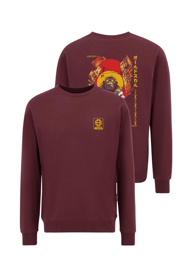 OLDSKULL OLDSKULL Wrldvibe Return to Wild Graphic Sweatshirt Herren - Burgundy - 0 | SportScheck