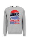 OLDSKULL Asian Osaka Music Logo Graphic Sweatshirt Herren - Heather Grey