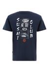 OLDSKULL Asian Sushi Lover Graphic Printshirt Herren - Navy Blue