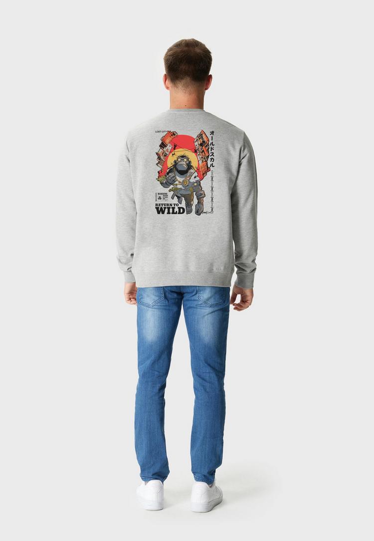 OLDSKULL OLDSKULL Wrldvibe Return to Wild Graphic Sweatshirt Herren - Heather Grey - 1 | SportScheck