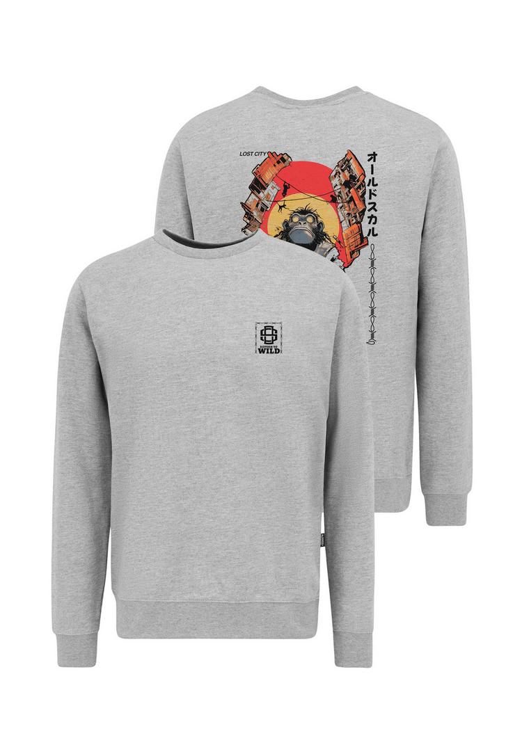 OLDSKULL OLDSKULL Wrldvibe Return to Wild Graphic Sweatshirt Herren - Heather Grey - 0 | SportScheck