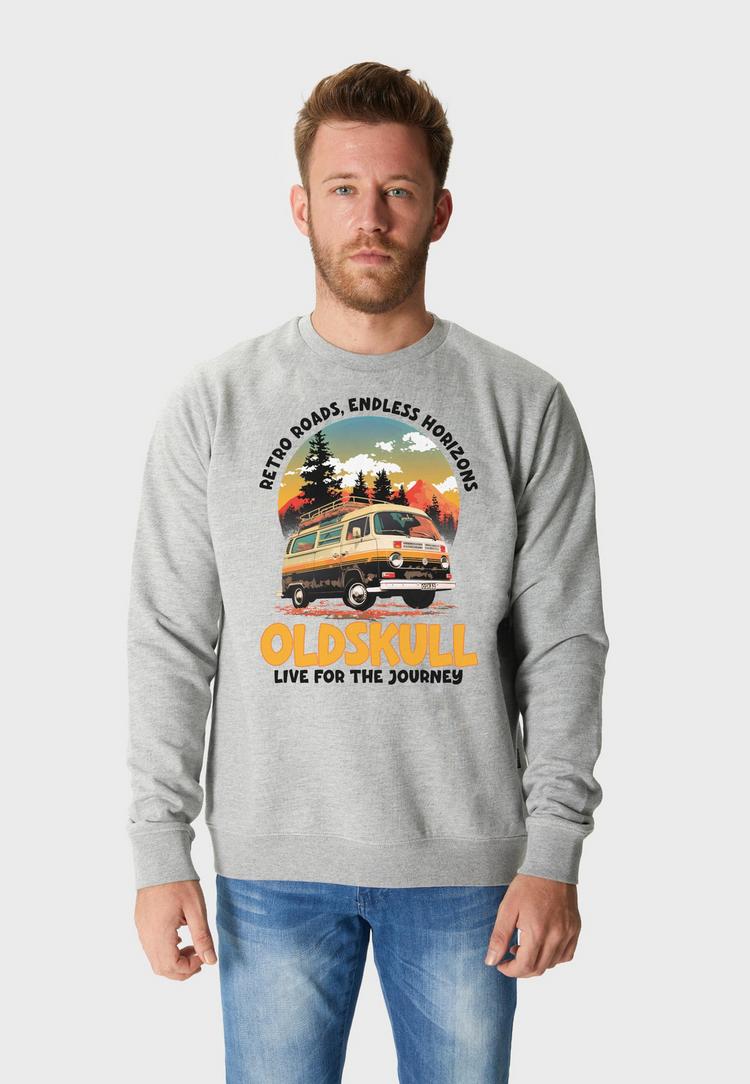 OLDSKULL OLDSKULL Wrldvibe Adventure Van Logo Graphic Sweatshirt Herren - Heather Grey - 0 | SportScheck